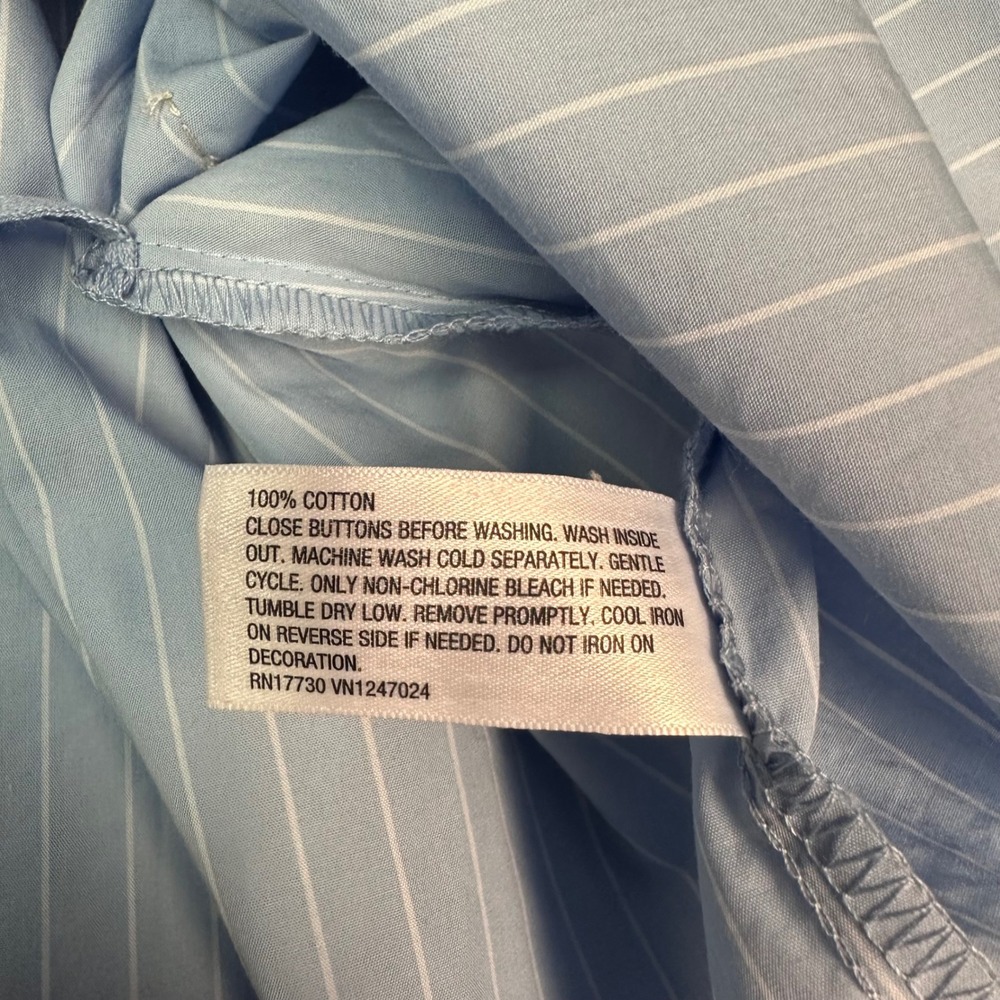 Future Collective Reese Blutstein Blue Striped Pearl Button Down Shirt M‎ NEW - Picture 8 of 9